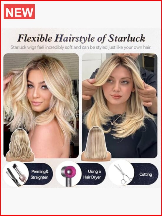 Human Hair Lace Front Wig Wavy 16 Inch Realistic Daily Wear main image 5